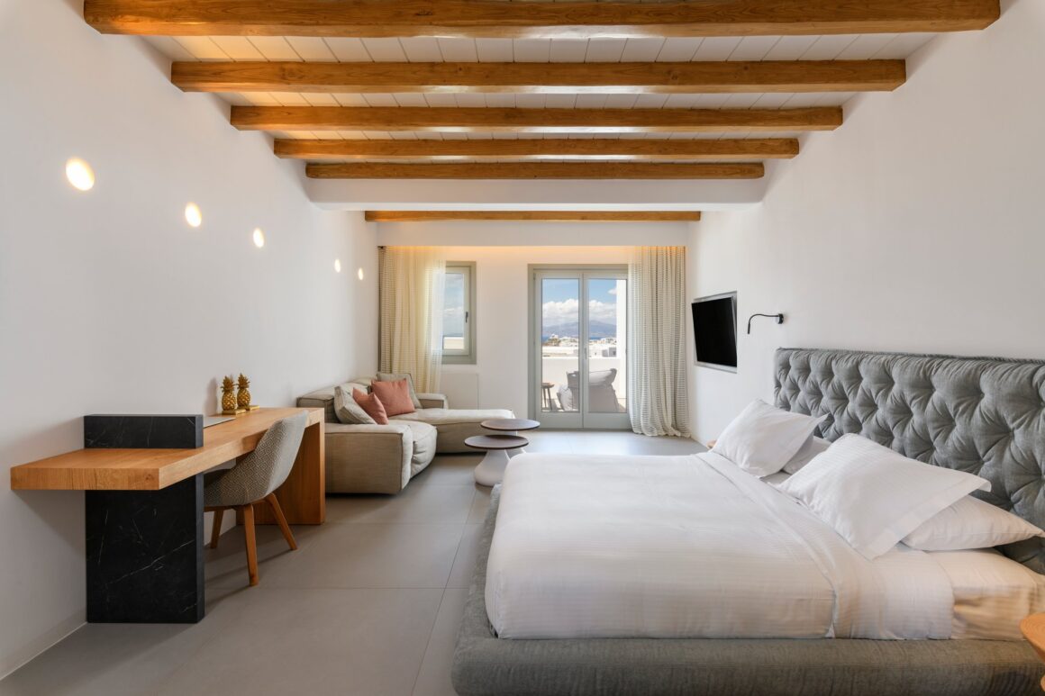 bedroom 2 - upstairs - dream luxury villa in Mykonos