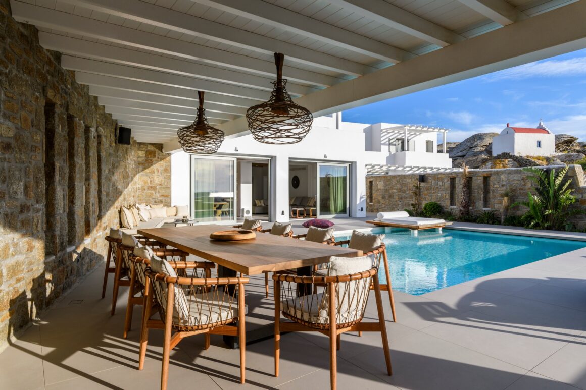 pool at view of dream luxury villa mykonos - billionaire club mykonos concierge