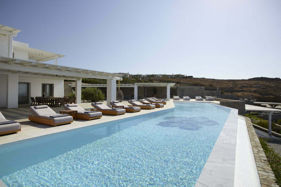 pool - billionaire club in mykonos - blue villas emerald mykonos