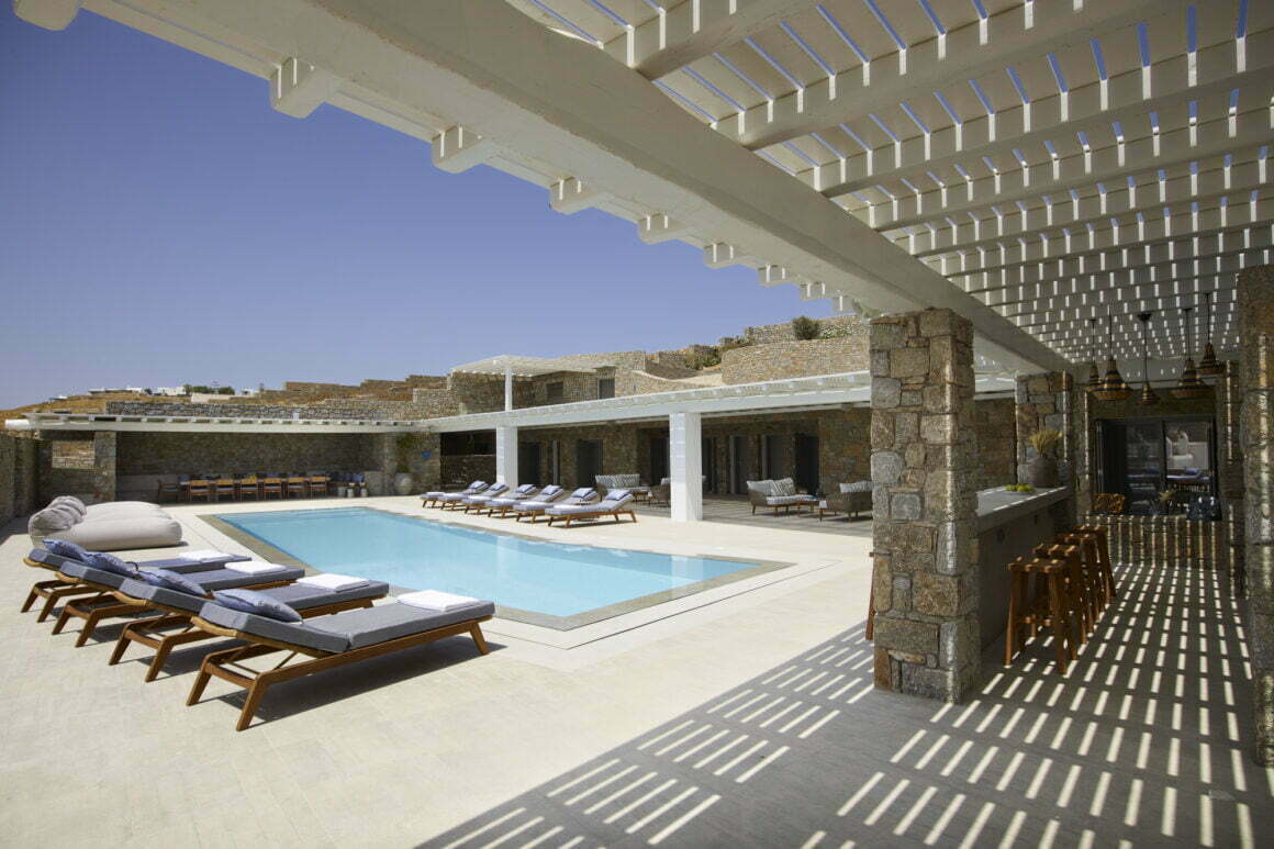 pool of majestic villa mykonos - blue pearl mykonos - billionaire club