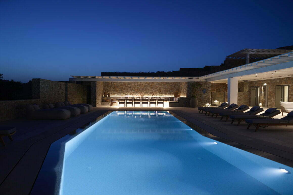 pool at blue pearl - luxurious villas in mykonos
