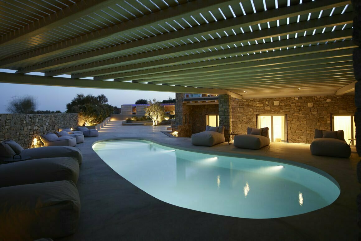 pool luxury bluewave villa in mykonos - billionaire club mykonos villas