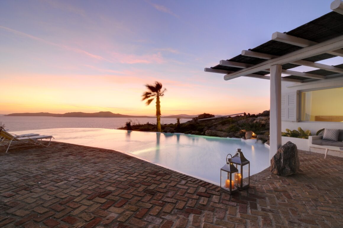 rent dream villa mykonos - Delos villa view luxury pool - billionaire club mykonos