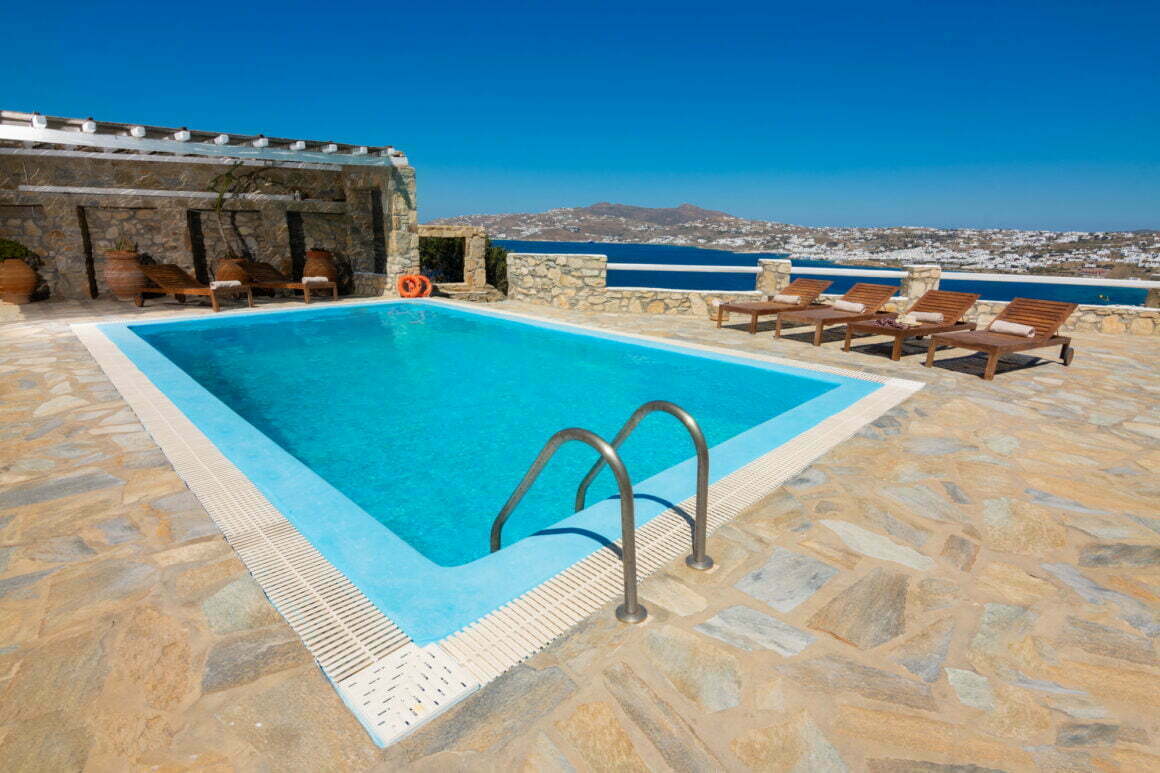 stylish villa mykonos venus - pool sea view - billionaire club