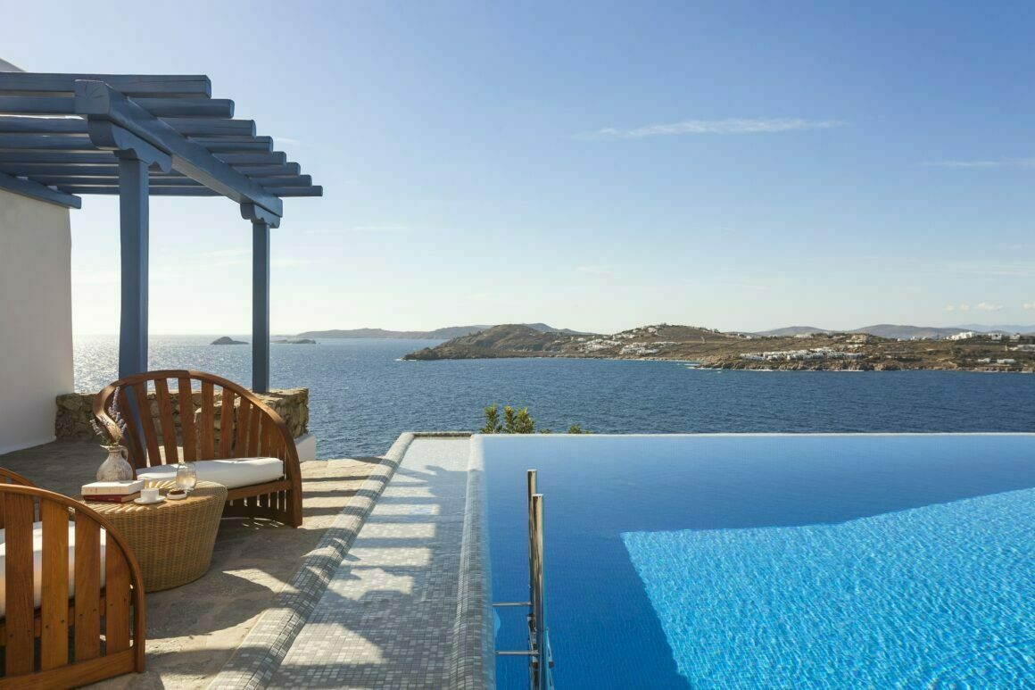 Glorious villas Mykonos - villa Melina Mykonos luxury interior design billionaire club mykonos villas book pool 1