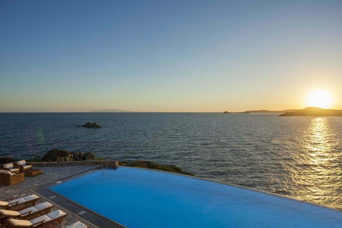 scopios mykonos - sunset villas mykonos - billionaire club pool luxury sunset 3