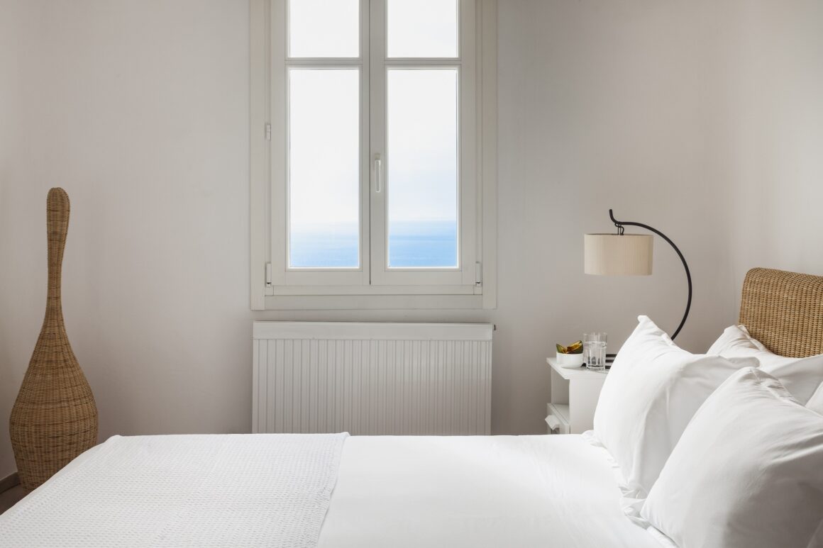 splendid villas mykonos - villa dionysia mykonos luxury bedroom sea view