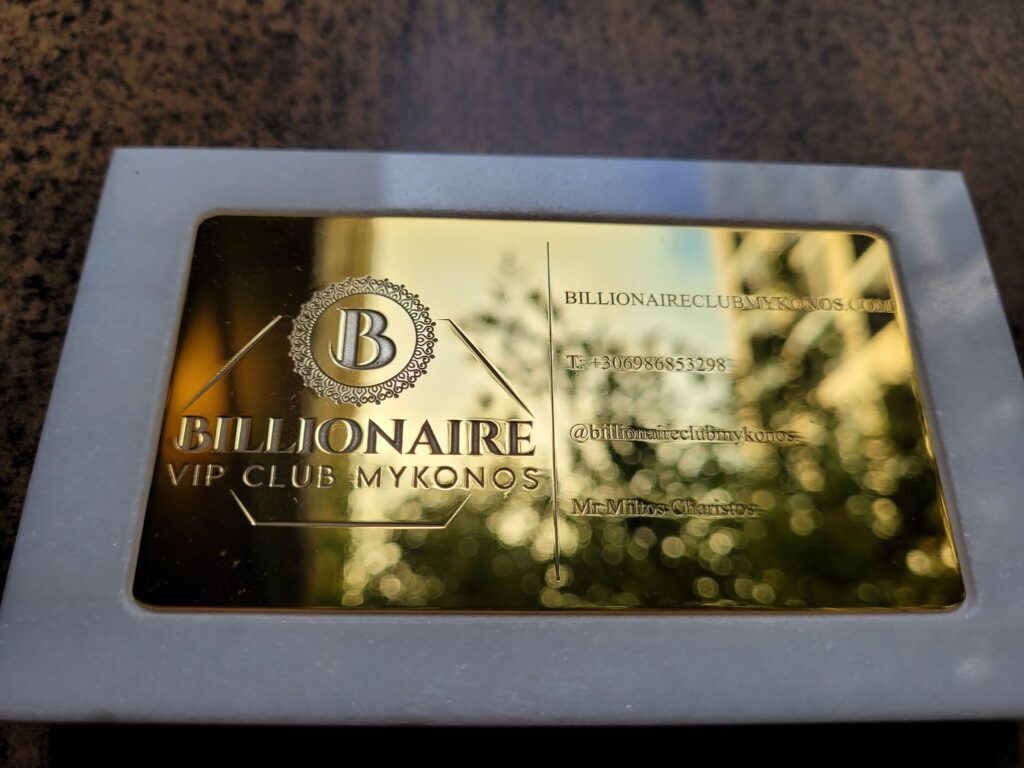 elite membership card - billionaire club